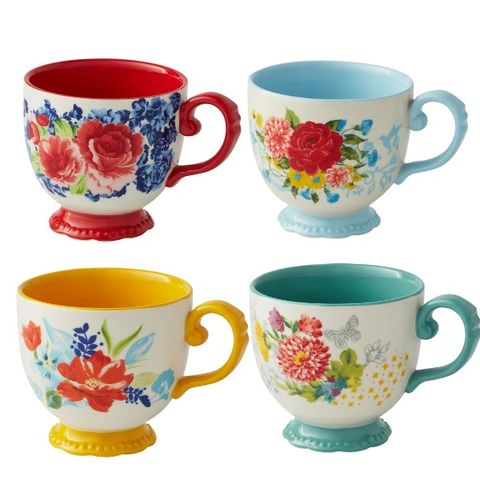 Bộ 4 cốc trà sứ The Pioneer Woman 420ml