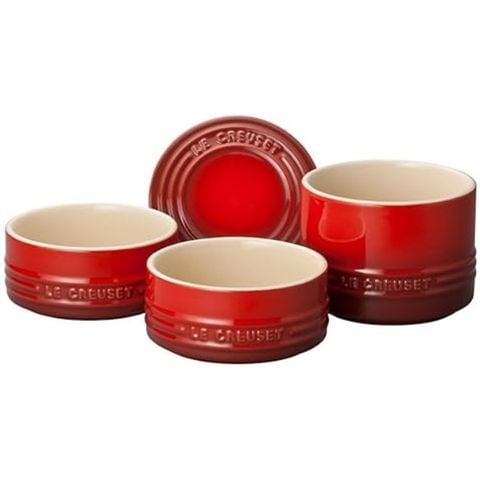 Bộ 4 hũ Le Creuset 100ml 8330 (màu đỏ, cam)