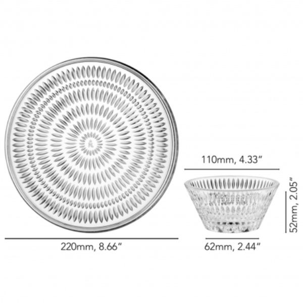 Bộ 4 món pha lê Nachtmann Ethno (3 bát 11cm và 1 khay tròn 22cm)