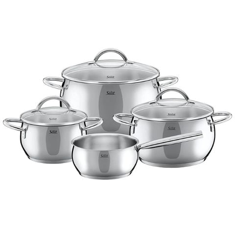 Bộ 4 nồi Silit Nobile 7 món vung kính