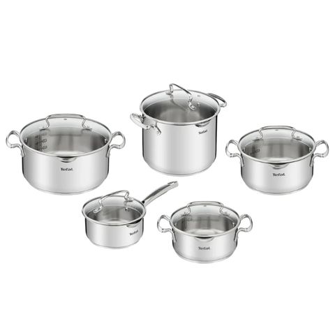 Bộ 5 nồi Inox Tefal Duetto Plus G719SA55 - 4 nồi, 1 quánh