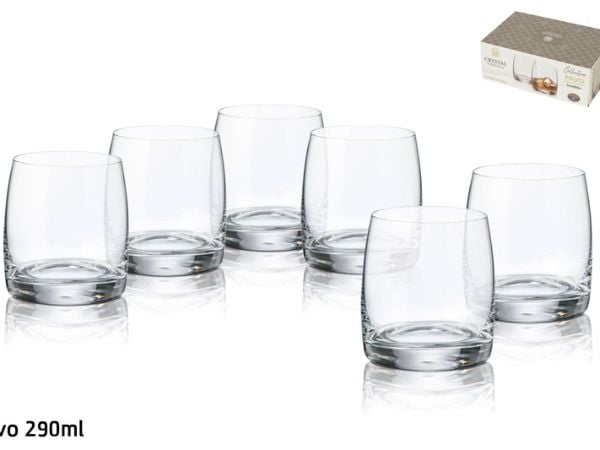 Bộ 6 cốc pha lê Bohemia Pavo 290ml
