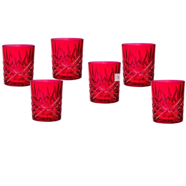 Bộ 6 cốc pha lê Dublin đỏ 325ml