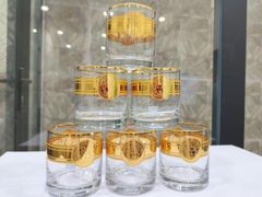  Bộ 6 cốc pha lê mạ vàng 24k 300ml 