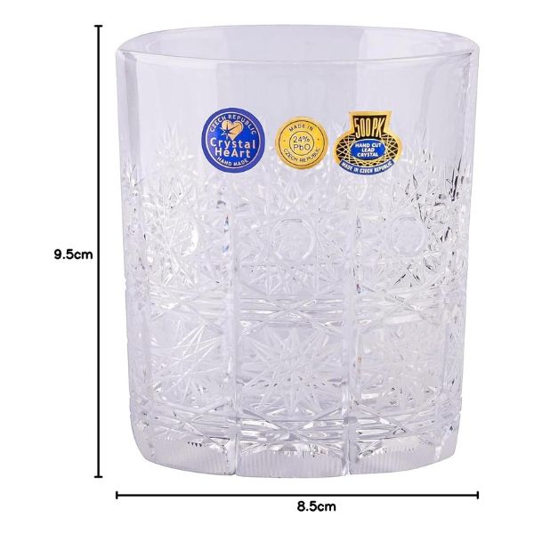 Set 6 cốc pha lê mài Bohemia M57 320ml