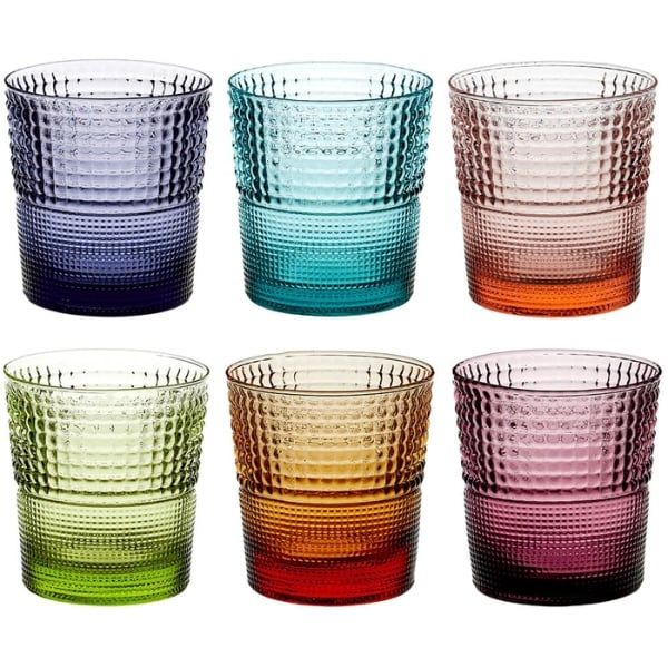 Bộ 6 cốc thủy tinh màu IVV Speedy 280ml - Made in Italy