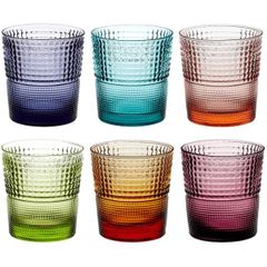  Bộ 6 cốc IVV Speedy 280ml - Made in Italy - Thủy tinh màu 