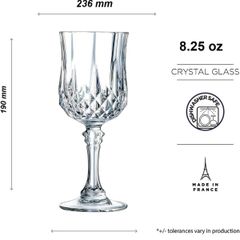  Bộ 6 ly vang Longchamp Crystal 250ml - Made in France 