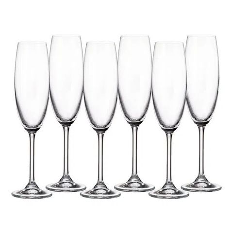 Bộ 6 ly pha lê Titanium Bohemia Strix 200ml uống sâm panh