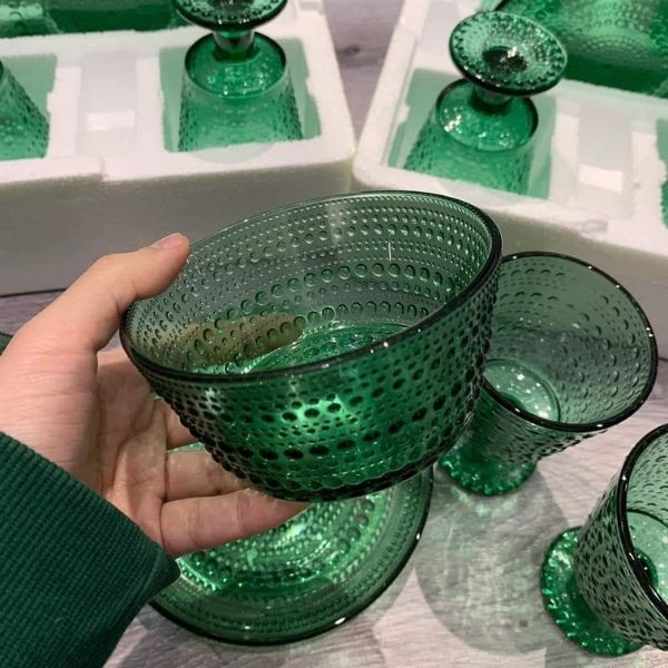 Bộ 6 món Ranke Home - 2 bát, 2 đĩa, 2 ly thủy tinh pha lê Châu Âu