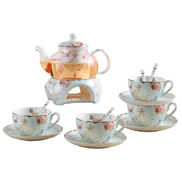 Bộ ấm trà sứ xương Châu Âu Floris