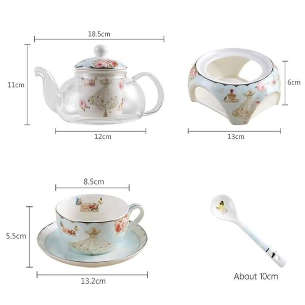 Bộ ấm trà sứ xương Châu Âu Floris