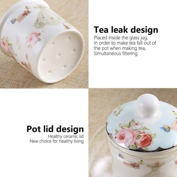 Bộ ấm trà sứ xương Châu Âu Floris