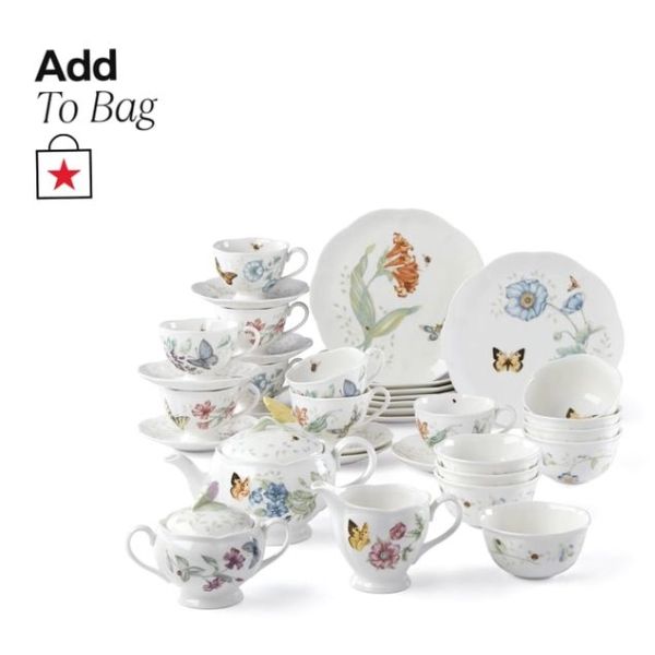 Bộ bát đĩa cốc Lenox Butterfly Meadow 37 món