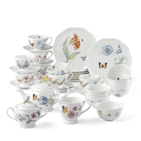 Bộ bát đĩa cốc Lenox Butterfly Meadow 37 món