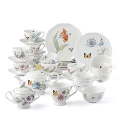  Bộ bát đĩa ấm chén Lenox Butterfly Meadow 37 món 