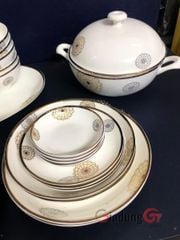 Bộ bát đĩa sứ xương Imperialondon hoa đồng tiền (50 món) 