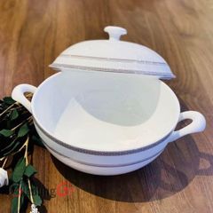  Âu sứ xương Imperialondon viền bạch kim 20cm 1.6L 
