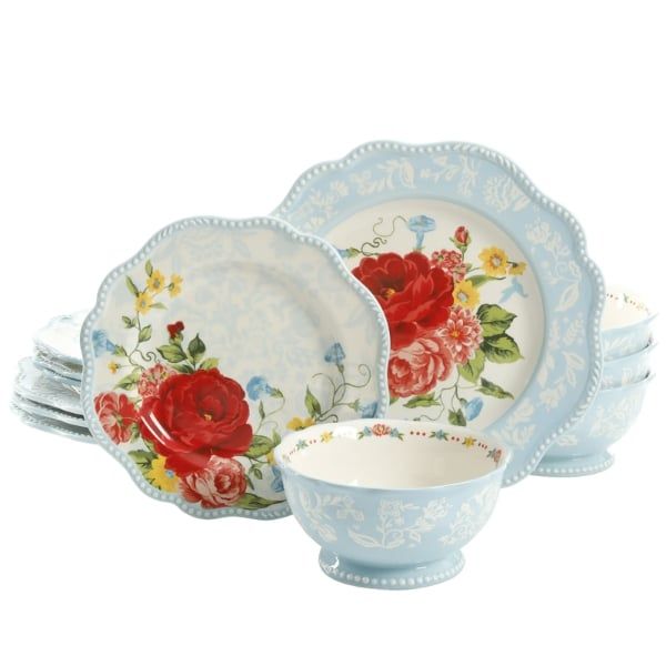 Bộ bát đĩa The Pioneer Woman Sweet Rose 12 món