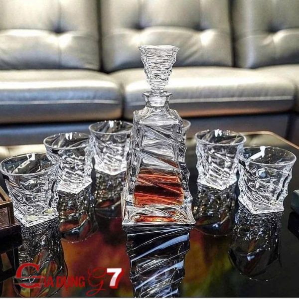 Bộ bình rượu Bohemia Casablanca 750ml kèm 6 Ly 300ml