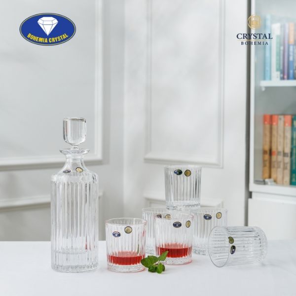 Bộ bình rượu pha lê Bohemia Skyline 0,7L kèm 6 cốc 320ml