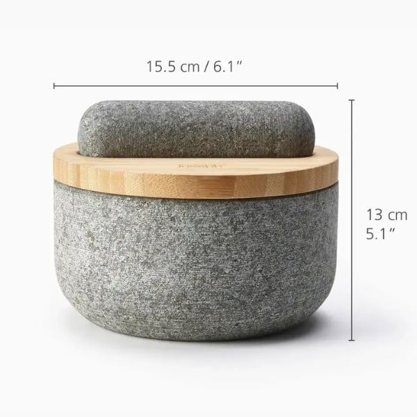 Bộ chày cối Joseph Joseph 20176 Dash kèm nắp tre