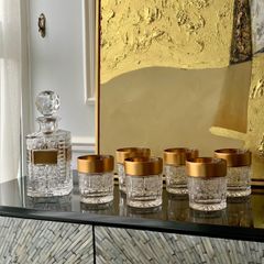  Bộ cốc Whisky Arcade 320ml khảm vàng 