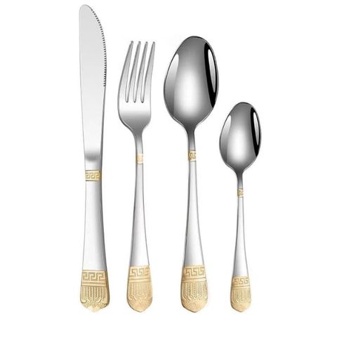 Bộ dao dĩa mạ vàng 24 món Stainless Steel