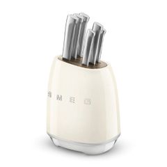  Bộ dao Smeg KBSF02CR màu kem (6 dao, 1 giá đỡ) 