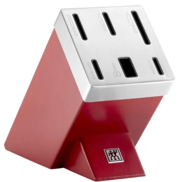 Bộ dao tự mài Zwilling Gourmet Sharpening Block 7 món màu đỏ