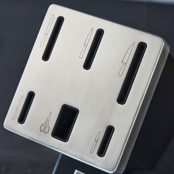 Bộ dao tự mài Zwilling Gourmet Sharpening Block 7 món màu trắng