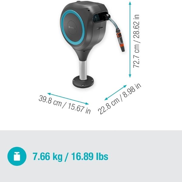 Bộ dây rút tự động 20 mét chân cắm đất Gardena 18614-20