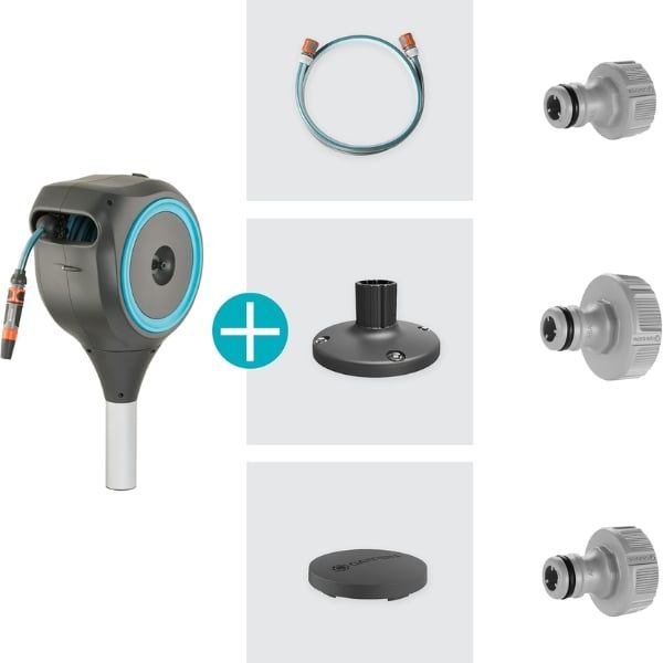 Bộ dây rút tự động 20 mét chân cắm đất Gardena 18614-20