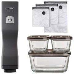  Bộ máy hút chân không cầm tay Caso Vacu OneTouch Eco-Set (3 hộp, 3 túi) 