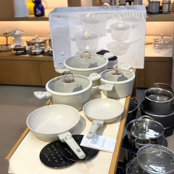 Bộ nồi Berlinger Haus BH/8080 5 món 10 chi tiết màu kem