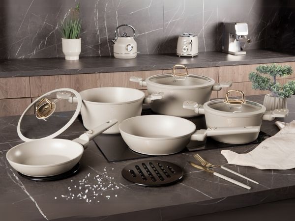 Bộ nồi Berlinger Haus BH/8080 5 món 10 chi tiết màu kem