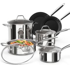  Bộ nồi chảo Ciwete 10 món / 2 nồi, 2 chảo chống dính, 2 quánh 