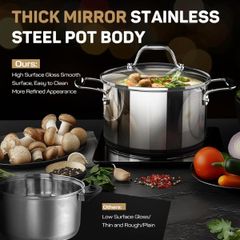  Bộ nồi chảo Ciwete 11 món / 3 nồi, 1 quánh, 2 chảo chống dính, 1 xửng hấp 