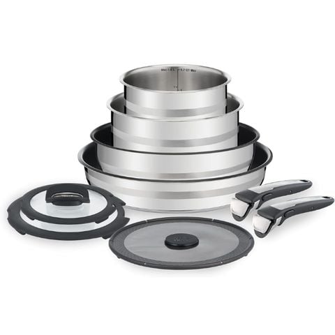 Bộ nồi chảo Tefal L95691 9 món cán rời