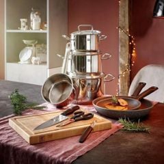 Bộ nồi chảo Zwilling Starter 10 món kèm dao kéo thớt 