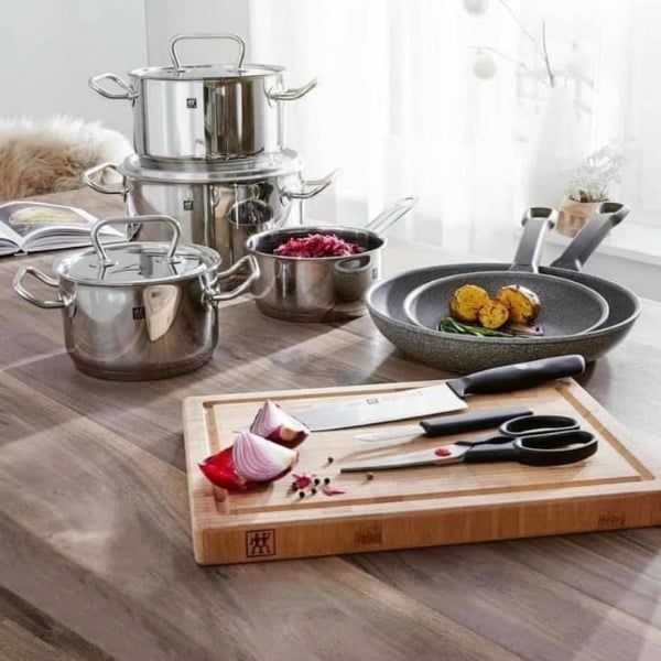 Bộ nồi chảo Zwilling Starter 10 món kèm dao kéo thớt