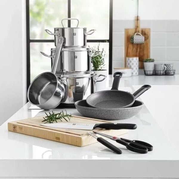 Bộ nồi chảo Zwilling Starter 10 món kèm dao kéo thớt