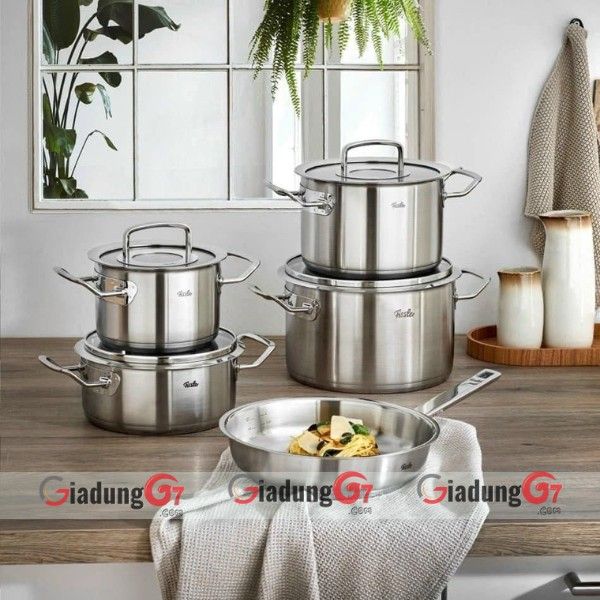 Bộ nồi Fissler Original Profi 5 món (4 nồi, 1 chảo)