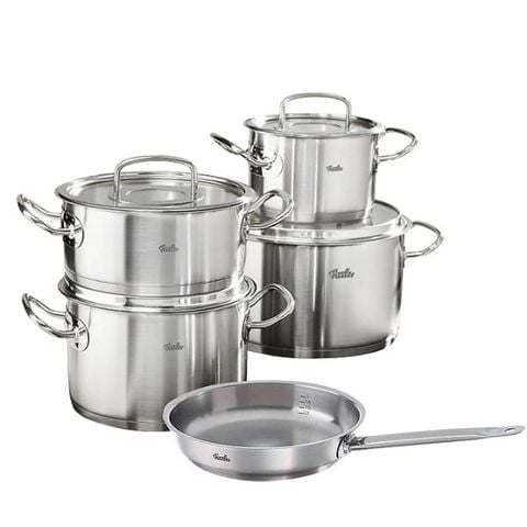 Bộ nồi Fissler Original Profi 5 món (4 nồi, 1 chảo) vung kính