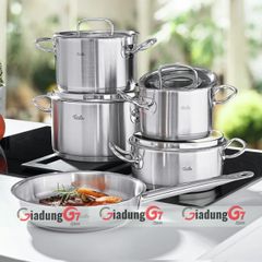  Bộ nồi Fissler Original Profi 5 món (4 nồi, 1 chảo) vung kính 