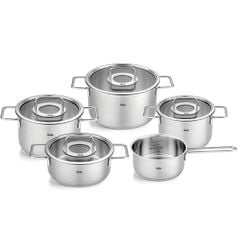  Bộ nồi Fissler Pure Collection 5 món nắp kính (4 nồi, 1 quánh) 