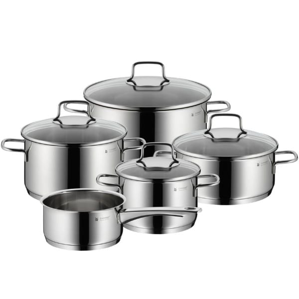 Bộ nồi WMF Astoria 5 món (4 nồi, 1 quánh) nắp kính, thép Không Gỉ