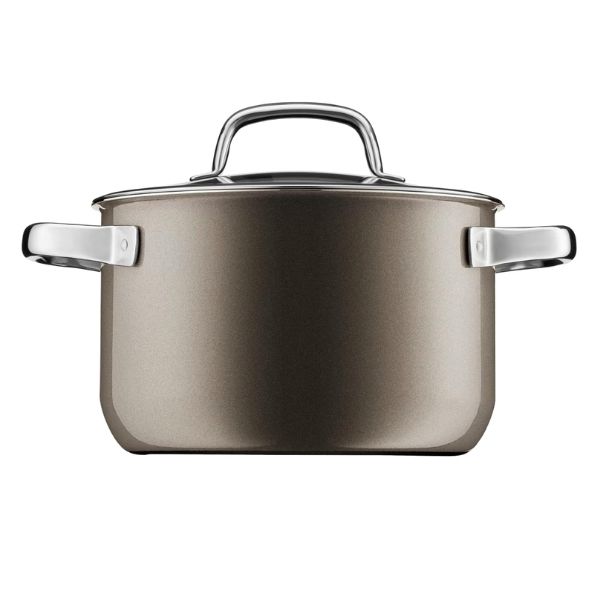 Bộ nồi WMF Fusiontec Mineral 4 chiếc màu nâu (3 nồi, 1 quánh) - Đức