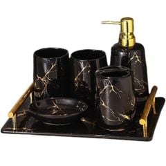  Bộ phụ kiện phòng tắm 6 món vân đá Marble 