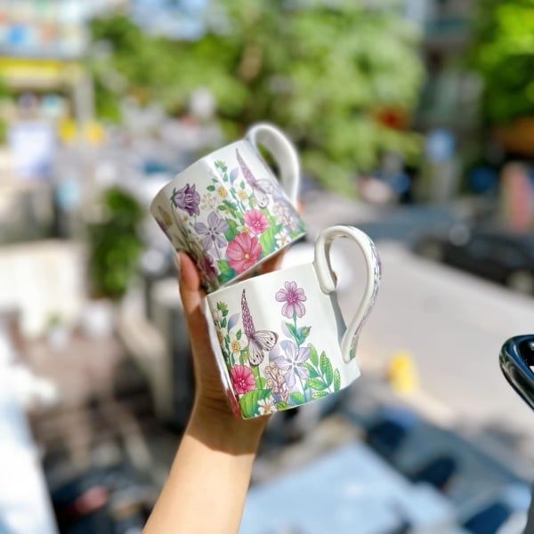 Bộ sứ hoa mùa xuân cao cấp